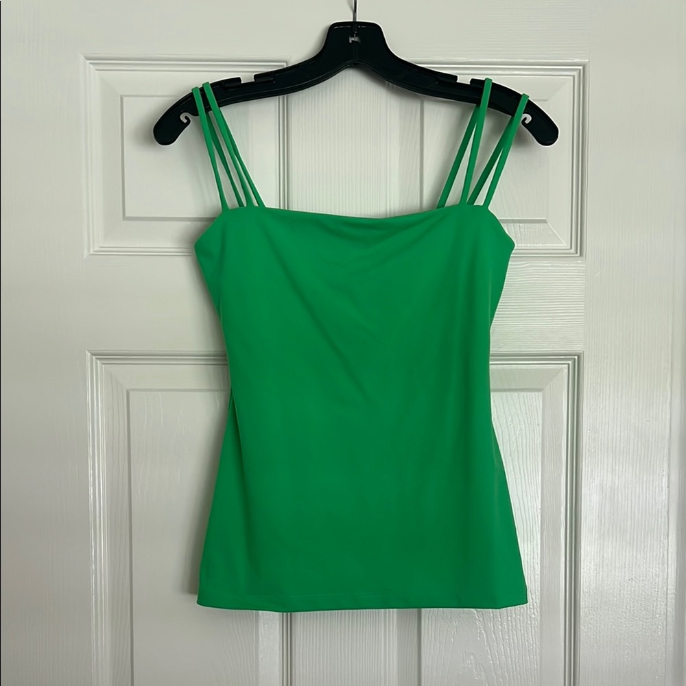 Susana Monaco Green Spaghetti Strap Top